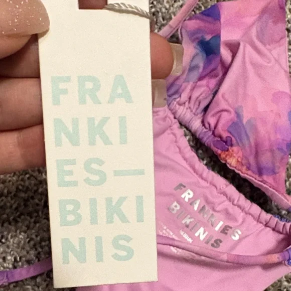 Frankie's Bikinis Pink and Purple Bikini Set - Picture 4 of 5